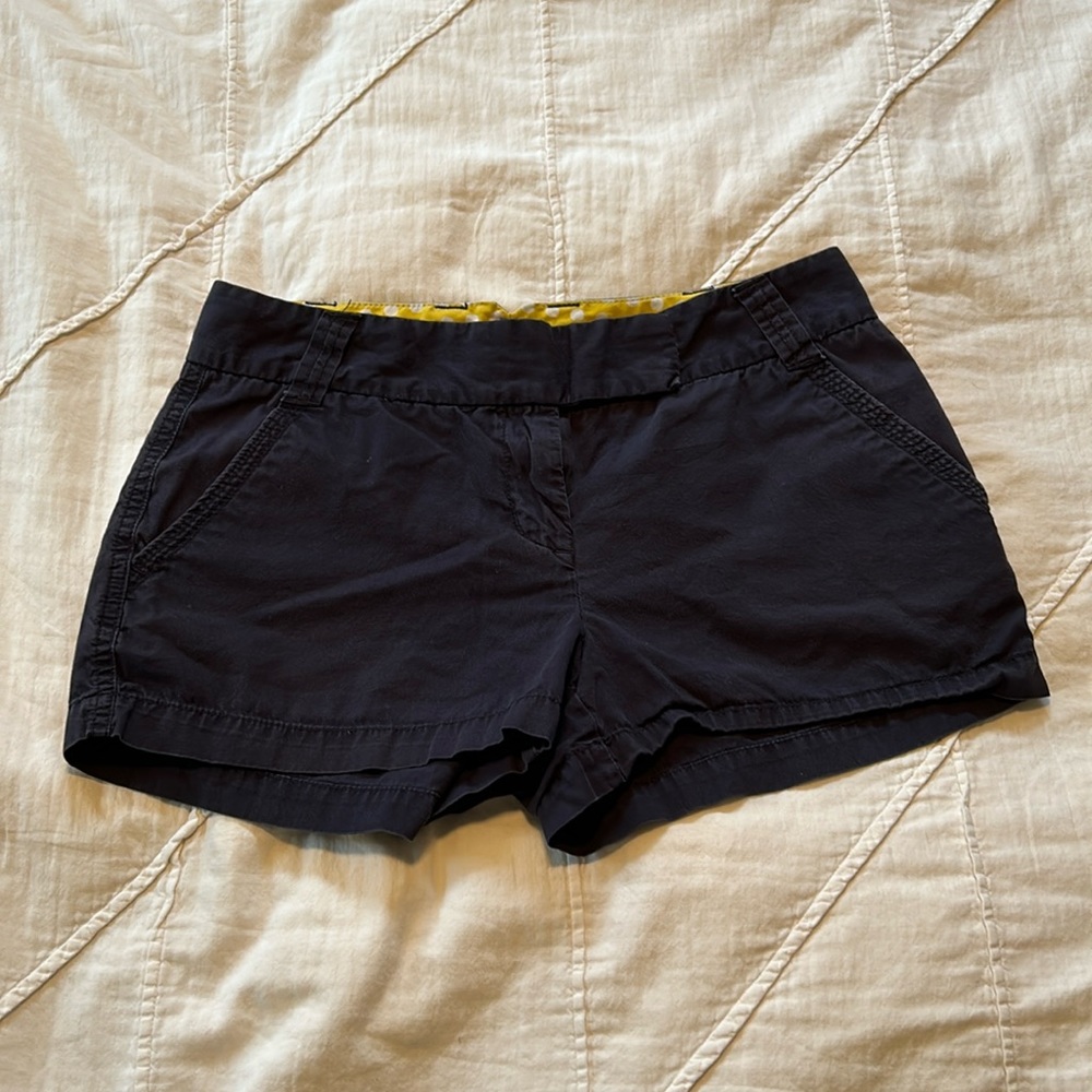 J Crew Classic Chino Women’s Shorts Navy Blue Size 4 100% cotton